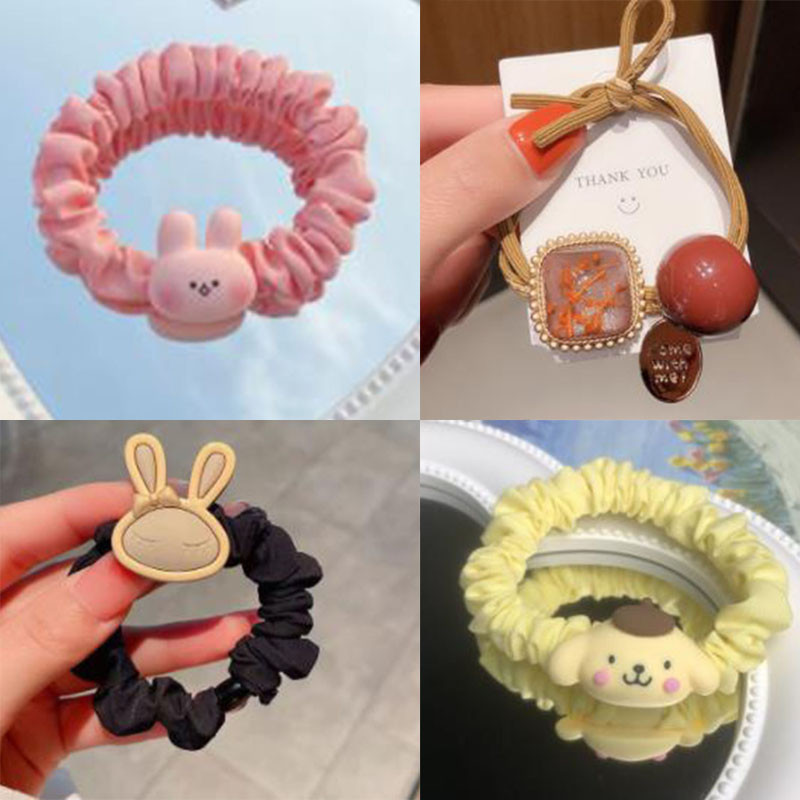 ขายร ้ อนแฟชั ่ นAll-Matchการ ์ ตูนKitty HeaddressผมTieเด ็ กเชือกผมแหวน