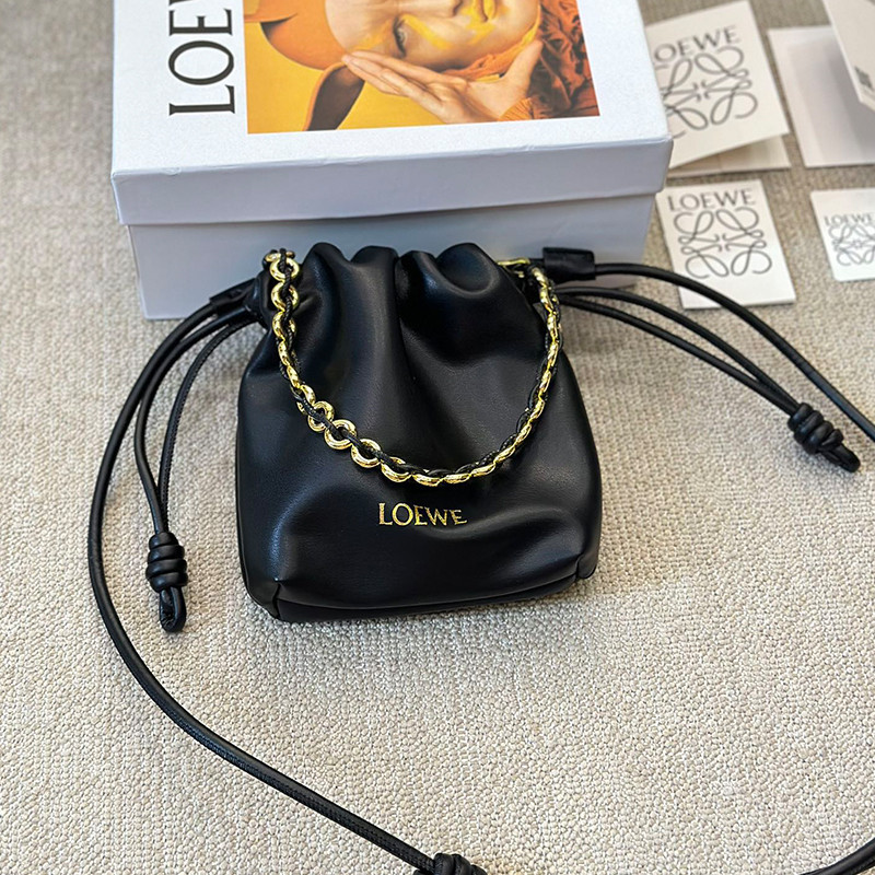 ( พร ้ อมกล ่ อง ) Loewe Mini Napa Leather Flamenco Purse Handbag Women 's Fashion Style Shoulder Bag