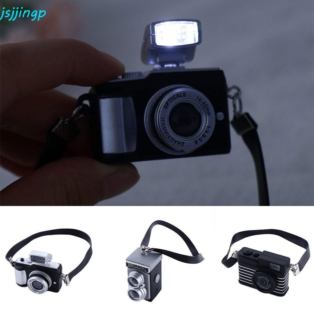 Jsjjingp Dollhouse Miniature กล้อง Dollhouse Decals ตุ๊กตาตกแต่งของเล่นพลาสติก Retro 1/6 ตุ๊กตา 1/12 ตุ๊กตามินิกล้อง