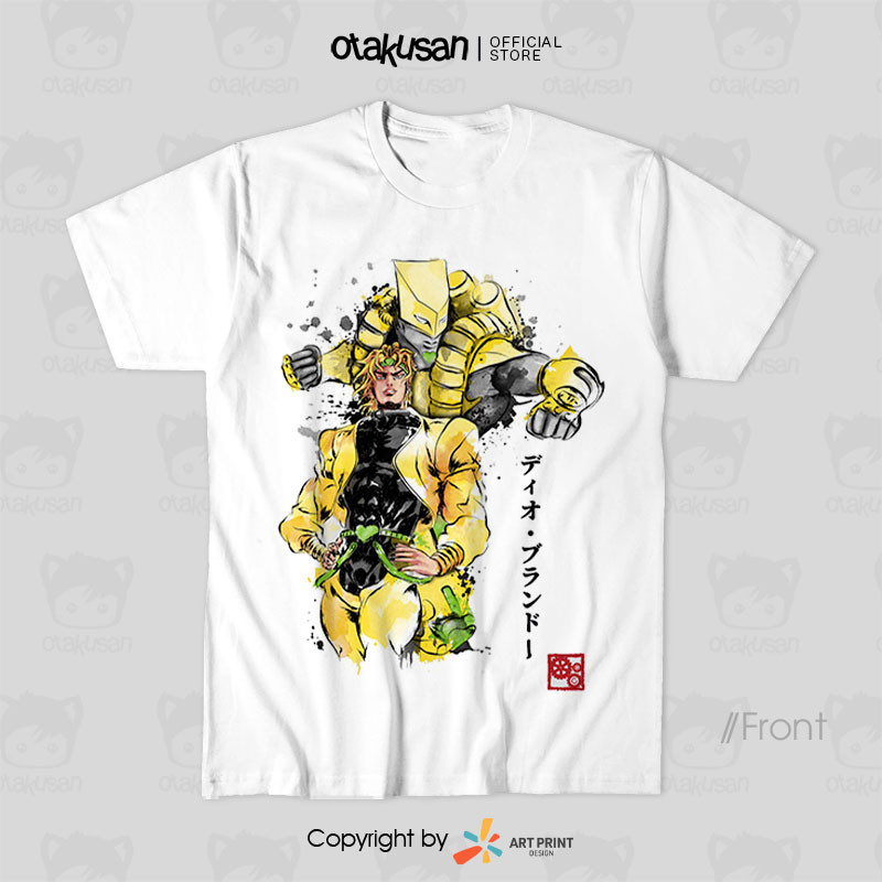 (🔥เสื้อยืดพิมพ์ลาย🔥)Jojo 's Bizarre Adventure Za Warudo Water Art เสื ้ อยืดแขนสั ้ น