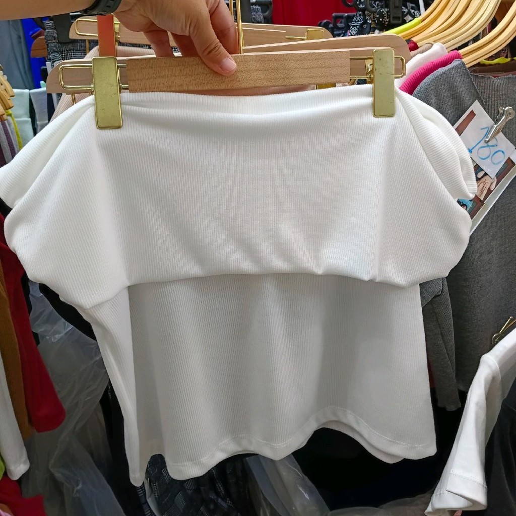 HPS เสื้อปาดไหล่ ผ้าร่องนิ่ม อก 42-50" นิ้ว