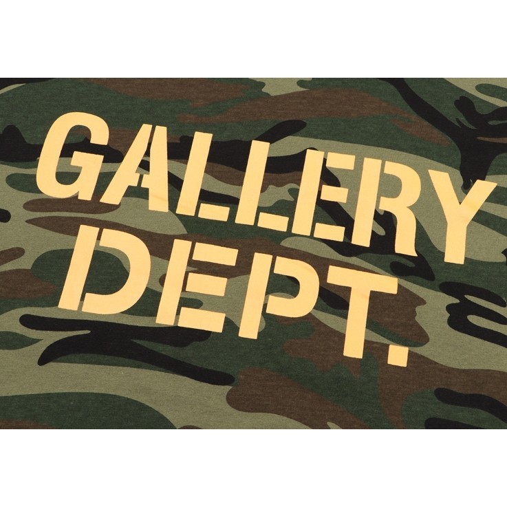 ลายพรางแขนสั ้ น Gallery Dept รุ ่ นแรกตัวอักษรพื ้ นฐานโลโก ้ สโลแกนเสื ้ อยืดถนนสูงผ ้ าฝ ้ ายแท ้ ราคา ถูกที่สุด ดีลบีเคเค แกลเลอรีภาพที่ 8