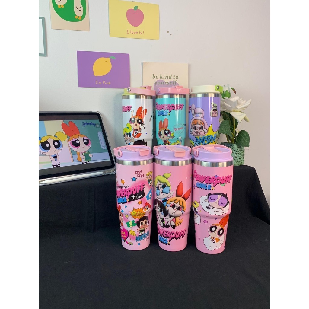 แก้วเยติ Power puff Girls x Crybaby แก้วน้ำสแตนเลส ขนาด30oz 890ml น่ารักๆ สแตนเลส 304