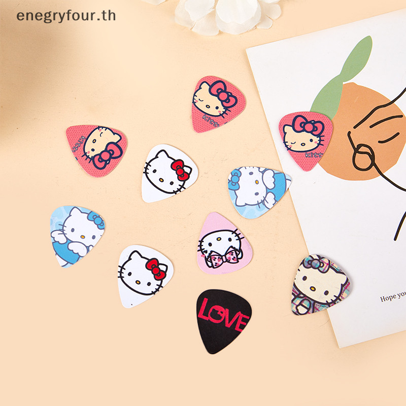 ของขวัญและของเล่น 5 ชิ้น Kawaii Sanrio กีตาร์ Picks การ์ตูน Hello Kitty ไฟฟ้า Smooth Bass กีตาร์อะคูสติกเครื่องมืออุปกรณ์เสริมของขวัญกีตาร์ Pick เครื่องมือ.