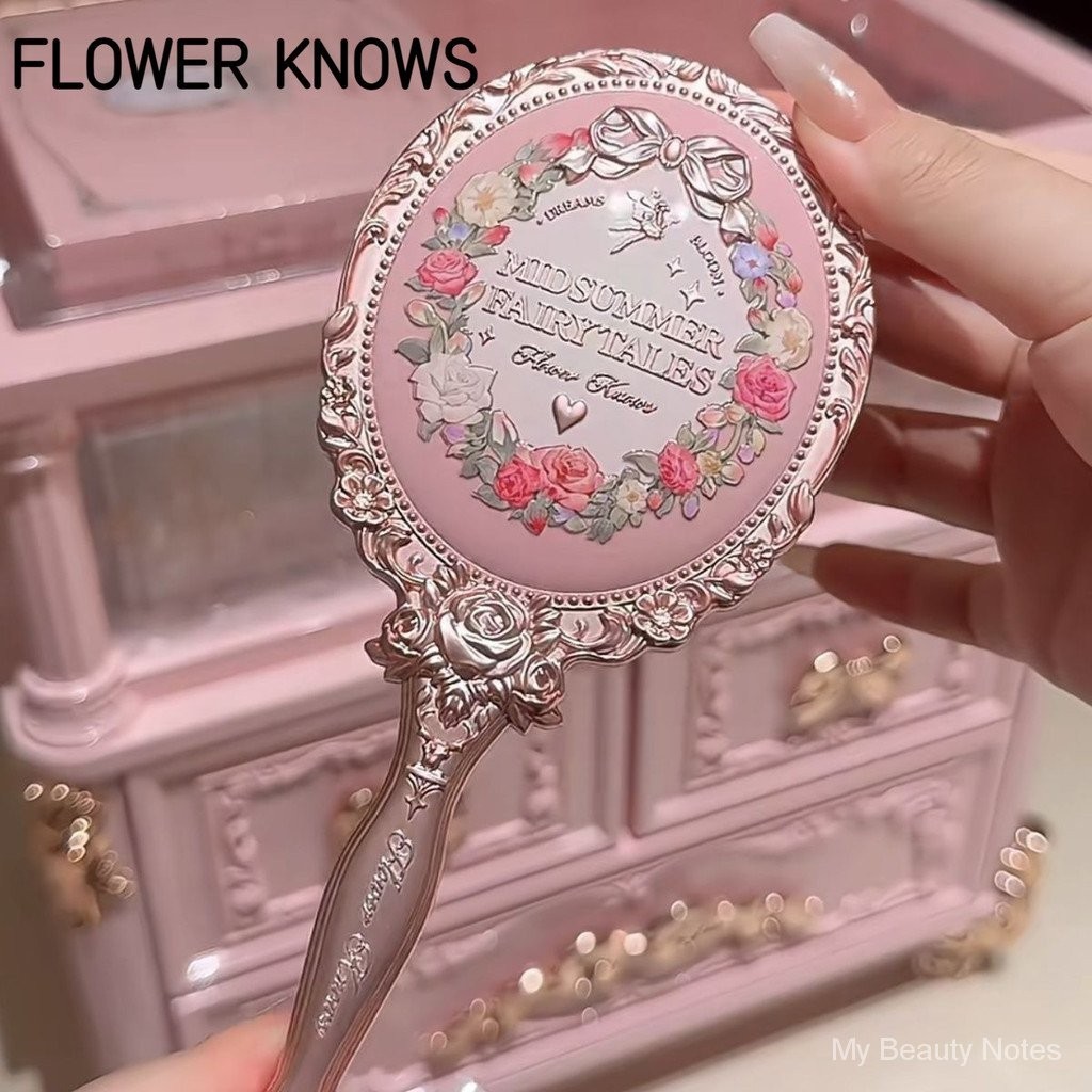 FLOWER KNOWS Midsummer Night Spot สินค ้ าหวีใหม ่ สีชมพูแบบพกพาถุงลมนิรภัยหวีเจ ้ าหญิงความงามสูง Air Cushion หวี