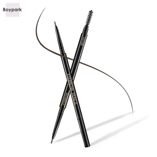Boypark ดินสอเขียนคิ้ว แบบสองหัว วละเอียดพิเศษขนาด 1.5 มม 4 สีหมุนอัตโนมัติดินสอเขียนคิ้ว ธรรมชาติ