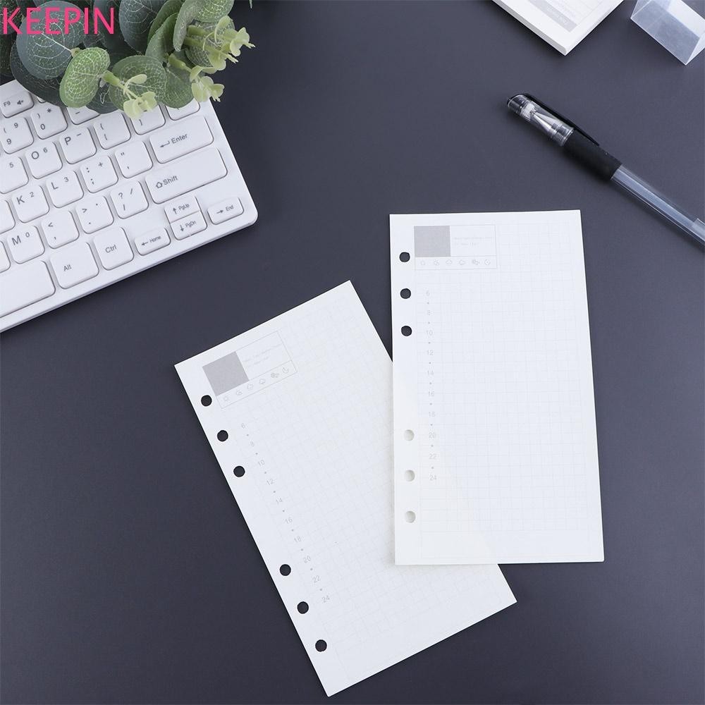 Keepin กระดาษรีฟิลเครื ่ องเขียนรายสัปดาห ์ Spiral Binder To do List Daily Planner A5 A6 A7 Line Binder ภายในหน ้ า