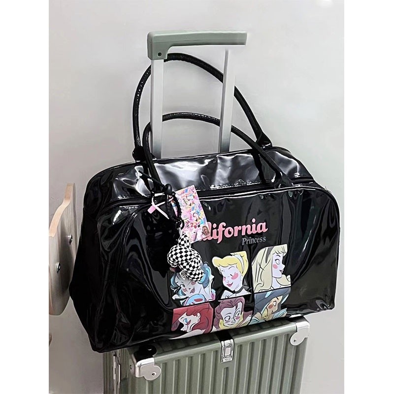 Camidy Retro niche Y2K สาวร้อนพิมพ์สไตล์ใหม่หญิงความจุขนาดใหญ่กระเป๋าฟิตเนสไหล่