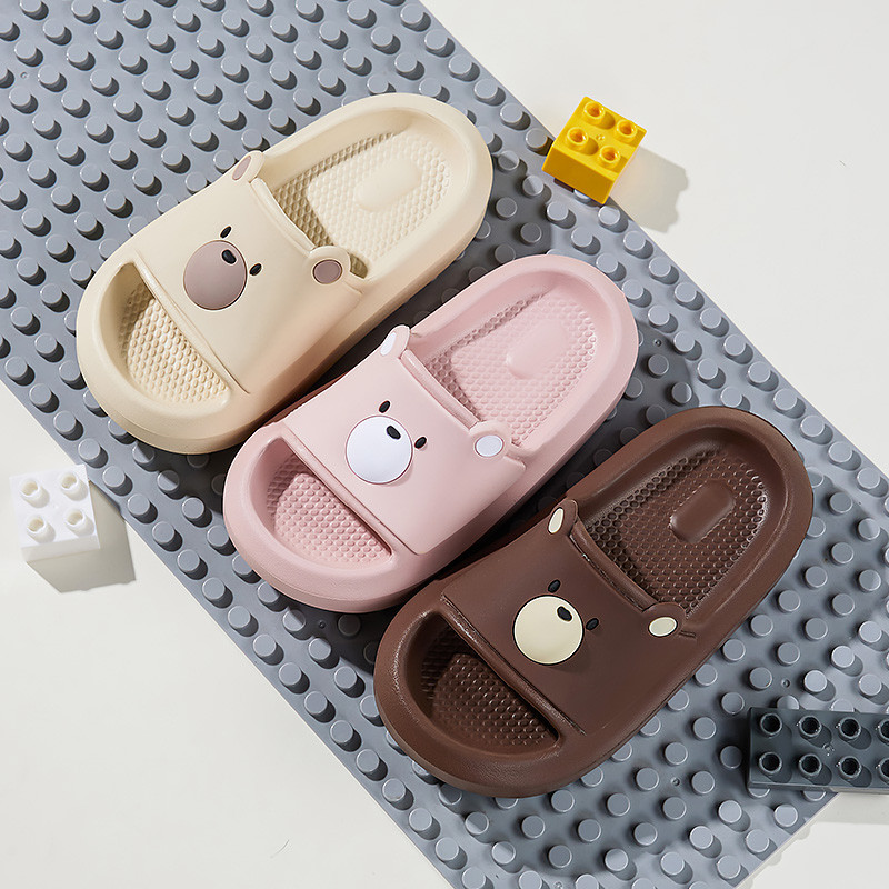 Cheerful Mario รองเท้าแตะเด็ก รองเท้าแตะหมีการ์ตูนสําหรับเด็กชายและเด็กหญิง