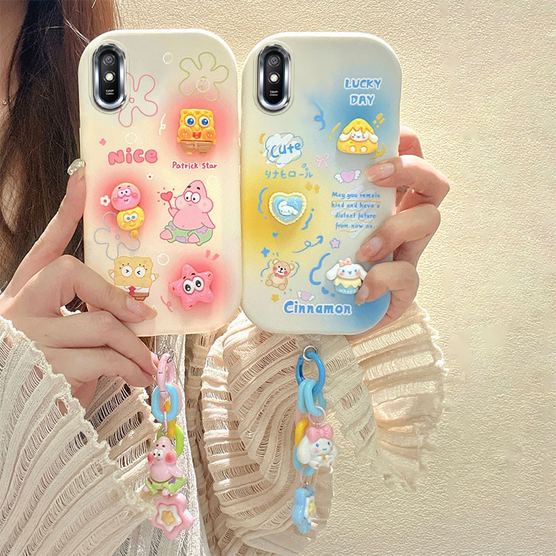 เคส redmi 9a เคสโทรศัพท ์ ชุบไฟฟ ้ าตุ ๊ กตาสําหรับเคส