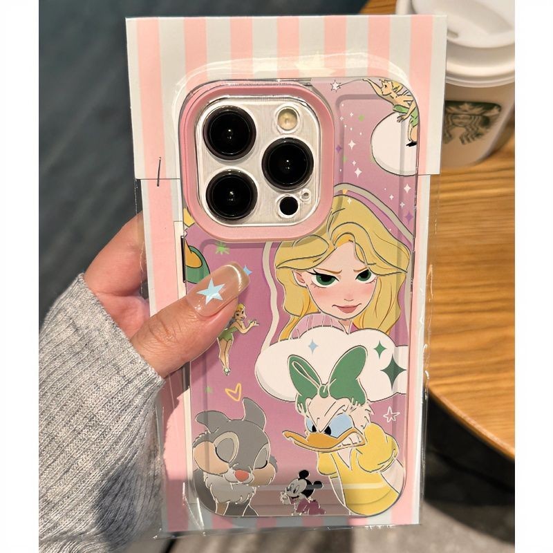 Disney Princess Pattern เคสโทรศัพท ์ ซิลิโคนอ ่ อนนุ ่ มโปร ่ งใสเหมาะสําหรับ iPhone x/xr/xsmax/7/8plus/11Promax/12/13/14Promax/15 เคสป ้ องกันแบบรวมทุกอย ่ างกันกระแทก