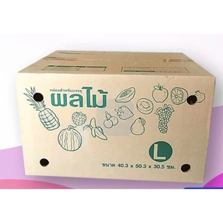 กล่องผลไม้ เบอร์ L กล่องพัสดุฝาชน แพ็ค 10 ใบ หนา 5 ชั้น ราคาส่ง พร้อมส่ง Boxpanda