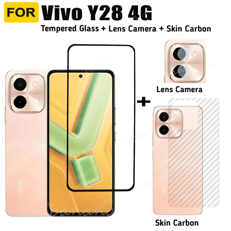 สําหรับ Vivo Y28 4G กระจกนิรภัย Vivo Y 28 5G Y18 Y38 Y03 Y27s Y100 4G 5G เลนส์กล้องกระจกป้องกันหน้าจ