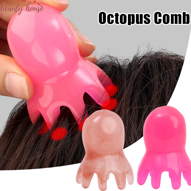 หวีนวดศีรษะ Octopus - ขูดนวด Claw - Meridian Scraping - เรซิ่นขูด Stick - เครื่องมือบําบัดสุขภาพ - SPA Gua Sha Board - หัวนวด