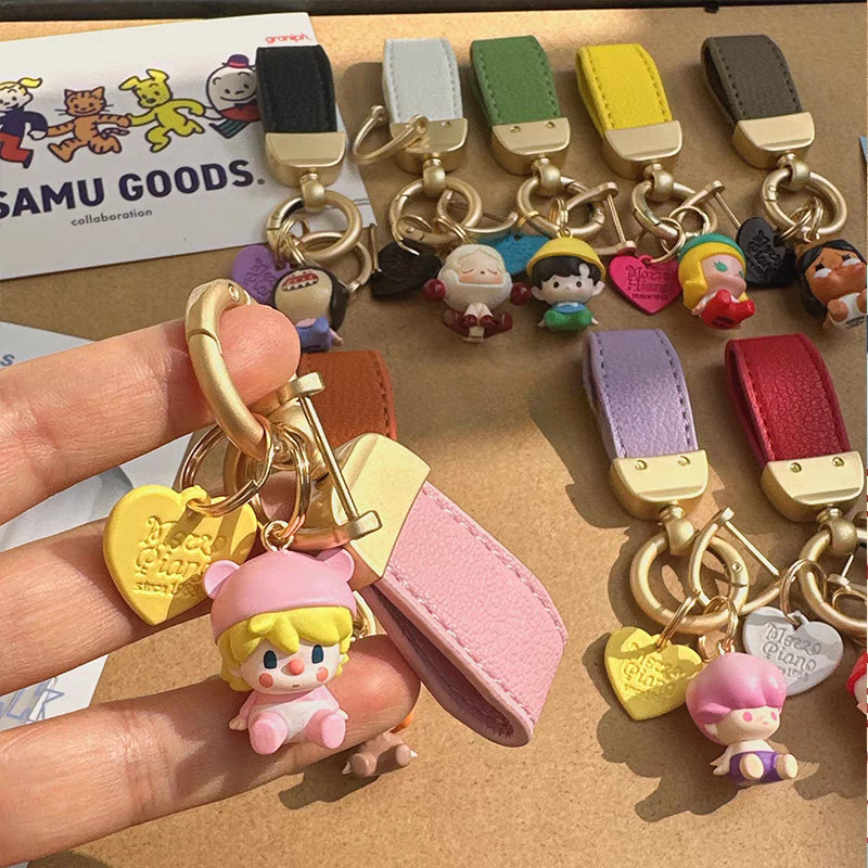 ของแท้ พวงกุญแจ จี้ลูกปัดน่ารัก ขนาดเล็ก สําหรับแขวนกระเป๋า รถยนต์