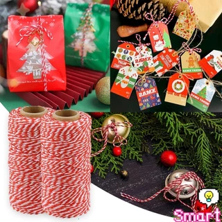 SMART เชือกเกลียวสองสี ยาว 100 เมตร สำหรับงาน DIY บรรจุภัณฑ์ของขวัญ งานฝีมือ Cotton Twine