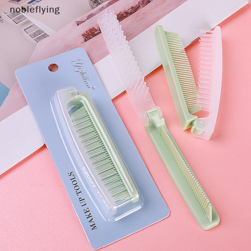 Nf แบบพกพาหวีผม Detangling แปรงผมพับ Dual-Purpose นวดหวี Anti-Static ผมหวีจัดแต ่ งทรงเครื ่ องมือ nobleflying