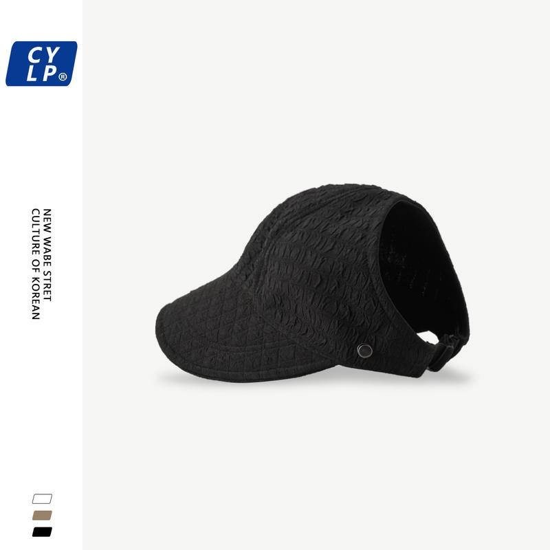 Casual All-Match กลางแจ้งครีมกันแดด Sun หมวกผู้หญิงสามารถ Tie หางม้า Half-Hollow Top หมวกเกาหลีรุ่น Face แสดง Face ขนาดเล็ก Peaked หมวก