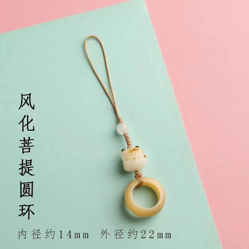 จี้โทรศัพท์มือถือ Bodhi เคสโทรศัพท์หญิงจี้แหวนแมวน่ารักจี้ขนาดเล็กพวงกุญแจจี้ - รูปที่ 5