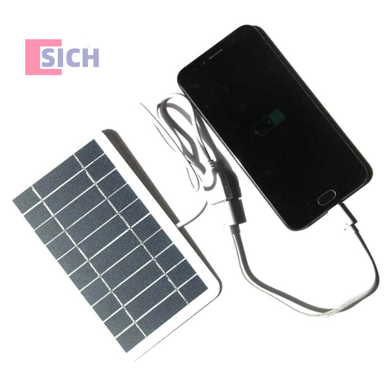 [Sich ] 2w 5V 400mA Solar Panel Solar System สําหรับเครื ่ องชาร ์ จโทรศัพท ์ มือถือ USB Output ใหม ่