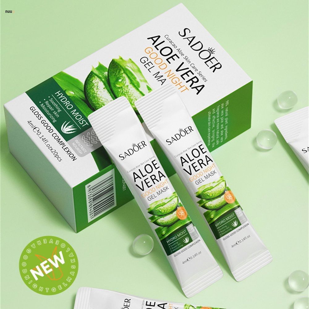 Sadoer Aloe Good Night Jelly Mask มอยส์เจอร์ไรเซอร์และรีจูวีเนติ้ง สลีปปิ้ง มาส์ก nuuo