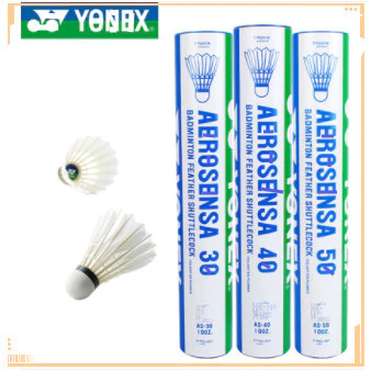 Y0nex ลูกขนไก ่ แบดมินตัน Goose Feather การแข ่ งขันลูกขนไก ่ AS40 AS50 30 05 09 12 ชิ ้ น