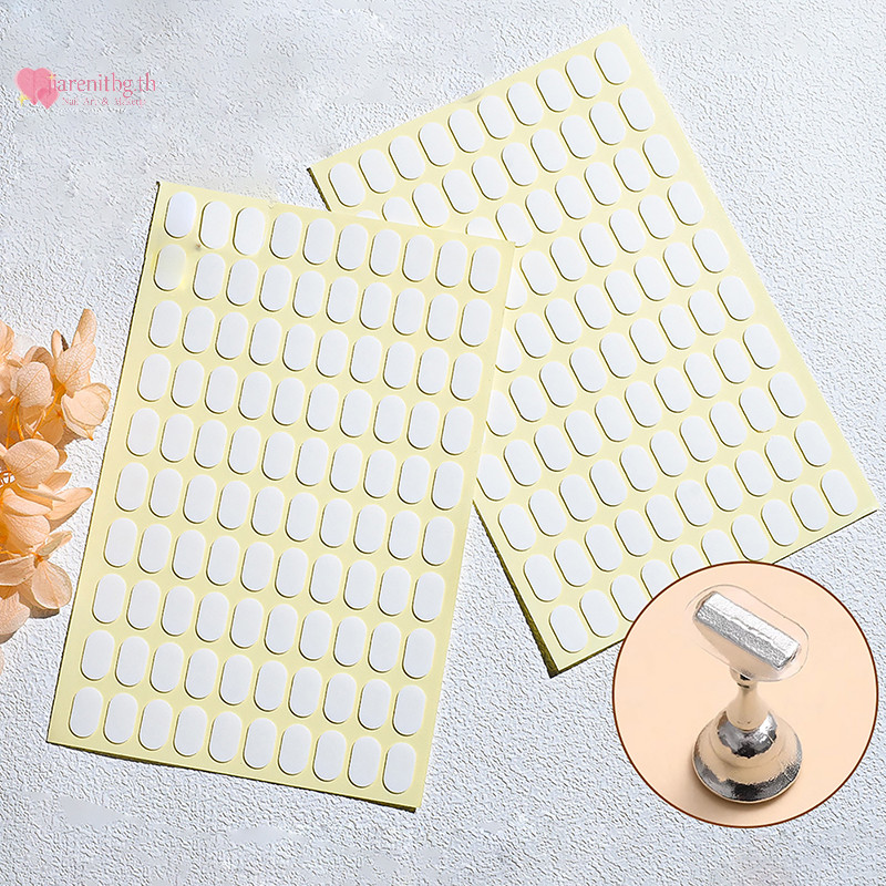 Renbg Strip รูปไข่เล็บกาวสติกเกอร์เล็บขาตั้งเทปสองด้านสําหรับเล็บปลอมขาตั้งจอแสดงผลเล็บเคล็ดลับแสดงขาตั้งผู้ถือเครื่องมือ TH – โปรปัง