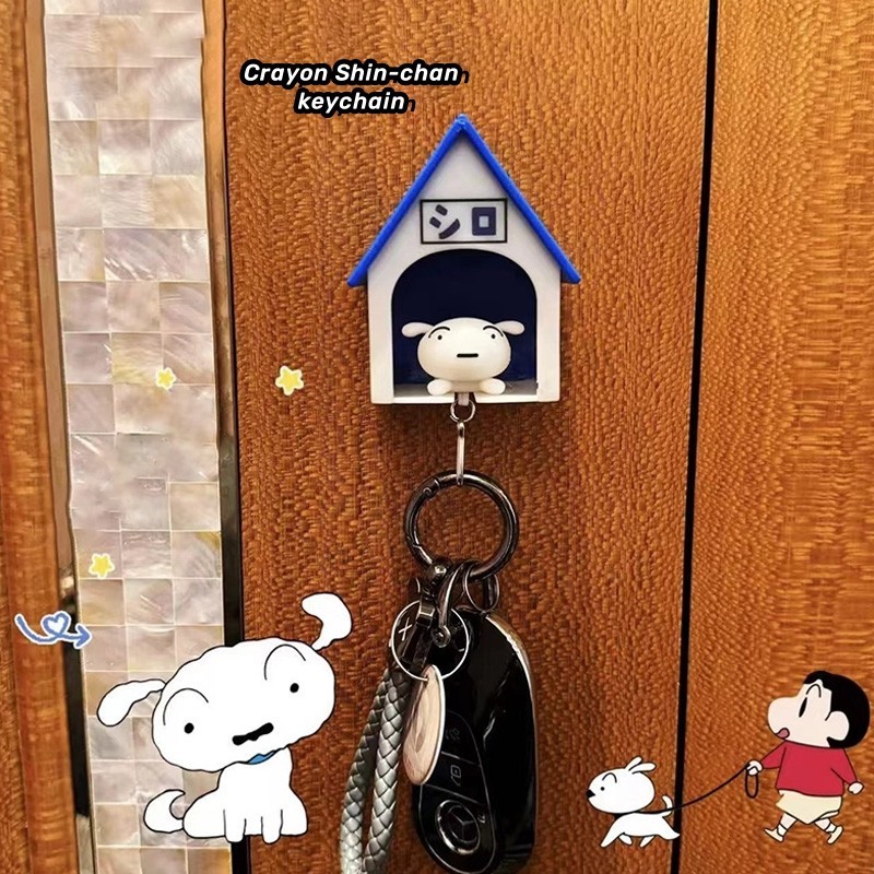 พวงกุญแจ Crayon Shin-chan น ่ ารัก Xiaoxin พวงกุญแจครอบครัวเพื ่ อนคู ่ พวงกุญแจ