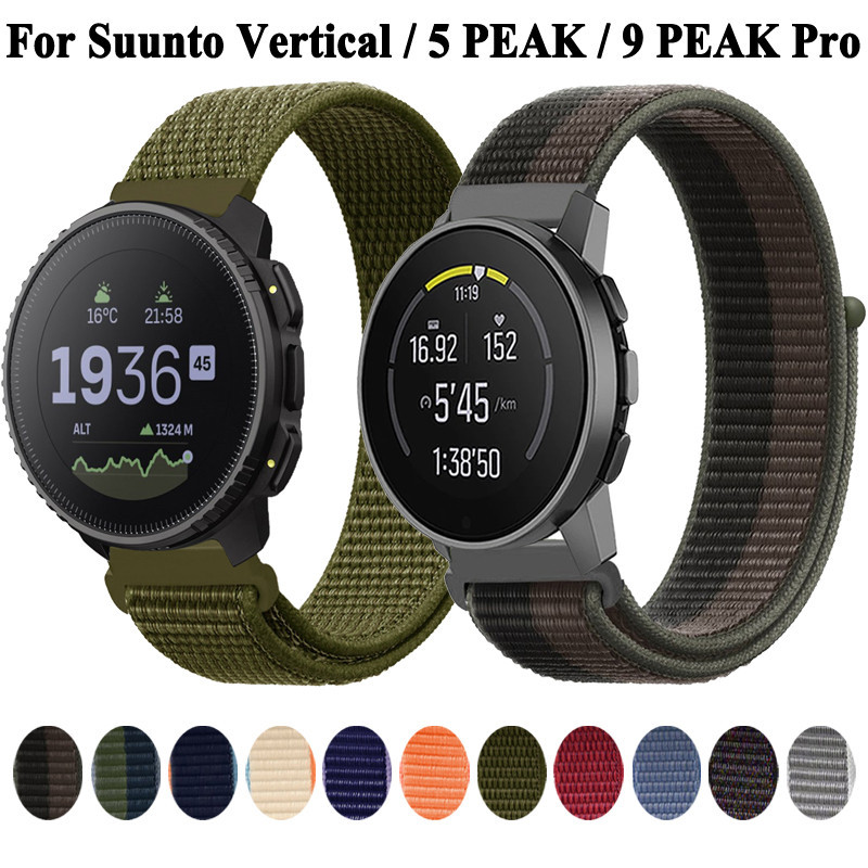 22 มม.ไนลอนสายนาฬิกาสําหรับ Suunto แนวตั้ง Race สายคล้องคอสร้อยข้อมือเปลี่ยนสายรัดข้อมือสําหรับ Suunto 5 9 Peak Pro Band