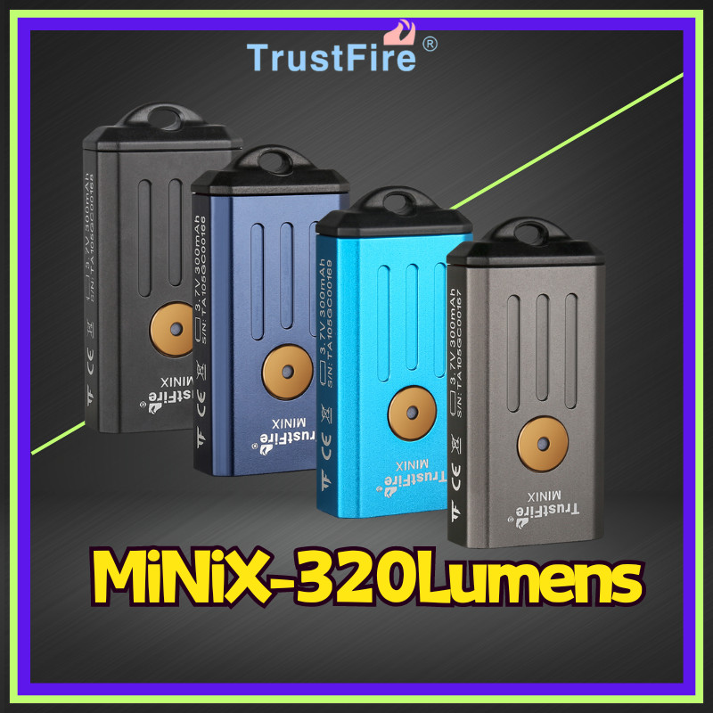 Trustfire Minix ไฟฉาย 320LM 365nm UV สีแดง TypeC ชาร์จ USB หลากสี สําหรับอ่านหนังสือ ห้องนอน
