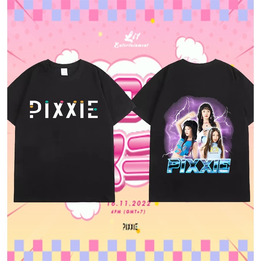 【ส่งจากไทย】 ล่าสุดผ้าฝ้ายสาวเสื้อยืดไทยนิยม Pixxie นักร้องสมาชิกแฟชั่นเสื้อยืด NO.13