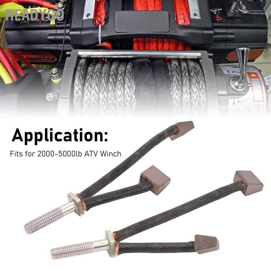 ReadyGo ATV Motor Carbon Brush Kit Strong Power Output Increase Speed Brushes Set for 2000 to 5000lb Winch
