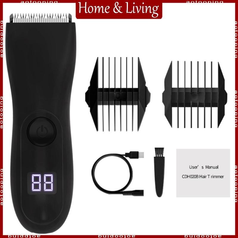 Aoto Groin Hair Trimmer ไฟฟ้า Manscape Trimmer สําหรับชายกันน้ํา Trimmer