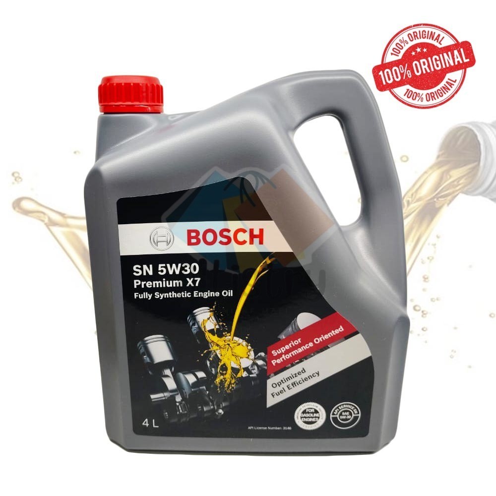 BOSCH PREMIUM X7 5W30 FULLY SYNTHETIC ENGINE OIL (4L) "สําหรับเครื่องยนต์ GASTOLINE"