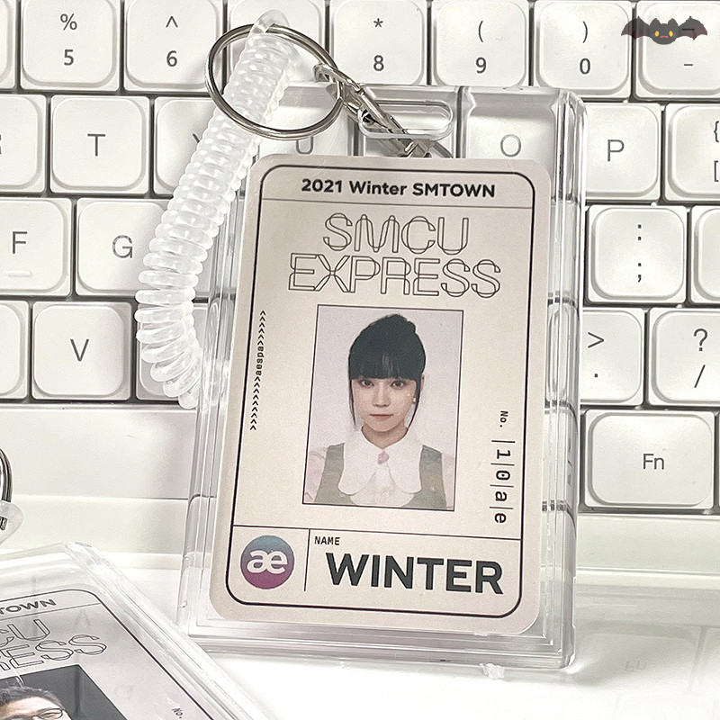 [PE] อะคริลิค Photocard Holder Kpop Idol Card Holder โปร่งใสแขนแบบพกพา ID Bus Card Protector จี้พวงกุญแจ TH