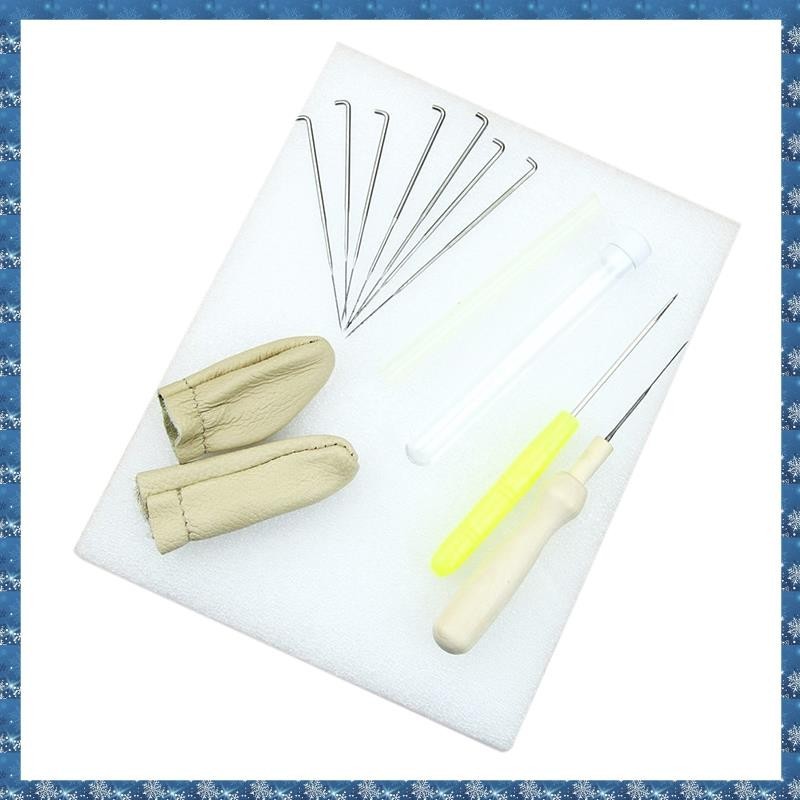 (PGM)1set Needle Felting Kit Wool Felt Tools Mat + เข็ม + อุปกรณ์เสริม Craft