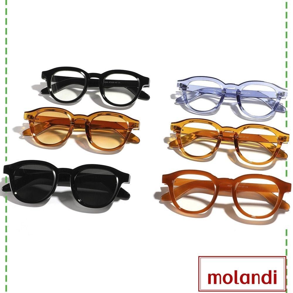Molandi แว่นตากันแดดผู้หญิง, Anti-สะท้อนแสงรอบกรอบ Retro แว่นตากันแดด, Vintage Beach Travel Punk อุปกรณ์เสริม UV400 เฉดสีสีดํา