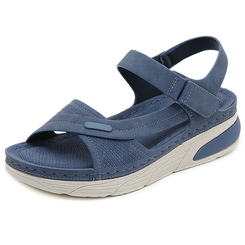 รองเท้าแตะผู้หญิง น้ำหนักเบา หนา-soled ใหม่ ยิบVelcro แบบสบาย สำหรับกีฬาและขนาดใหญ่