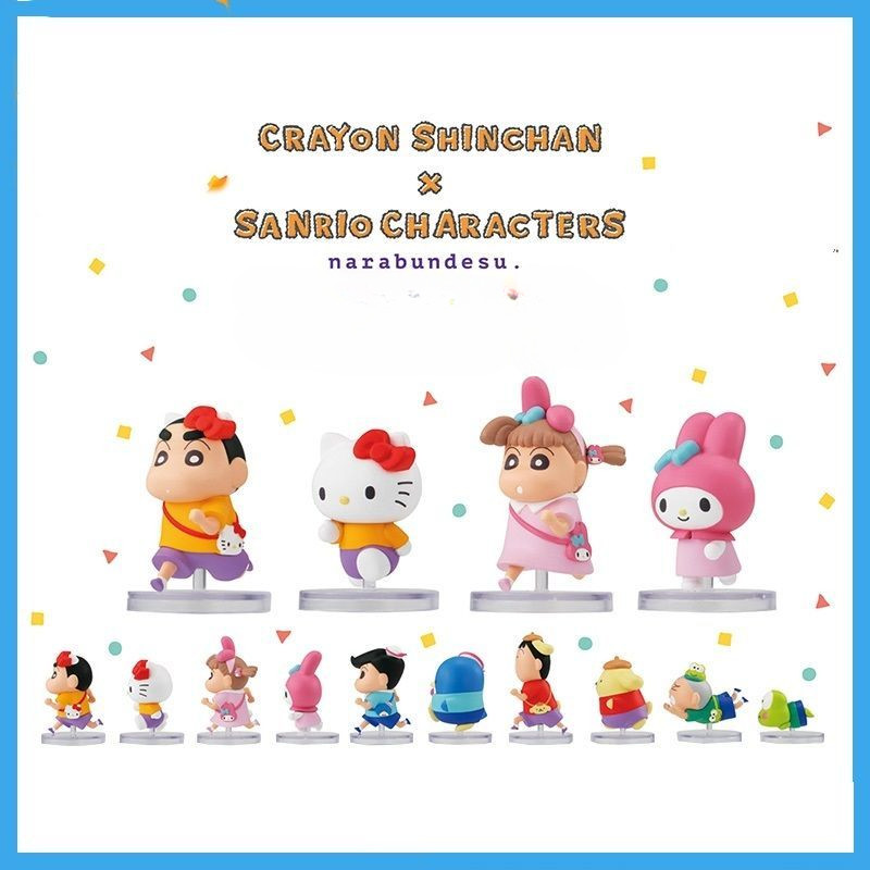 สถานที่ท้องถิ่น 10 ชิ้น/เซ็ต Crayon Shin chan คอสเพลย์ Sanrio Kuromi Melody อะนิเมะรูป COD สต็อกรูปตุ๊กตาของเล่นสําหรับของขวัญเด็กคอลเลกชันเครื่องประดับรถบ้านเค้กตกแต่ง Masao