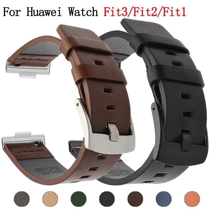สายหนังสําหรับ Huawei Watch Fit 3/4/4 pro Smartwatch Band สําหรับ Huawie Fit 4/4/pro/3/2 Correa สายรัดสําหรับ Huawei Fit นาฬิกาอุปกรณ์เสริม