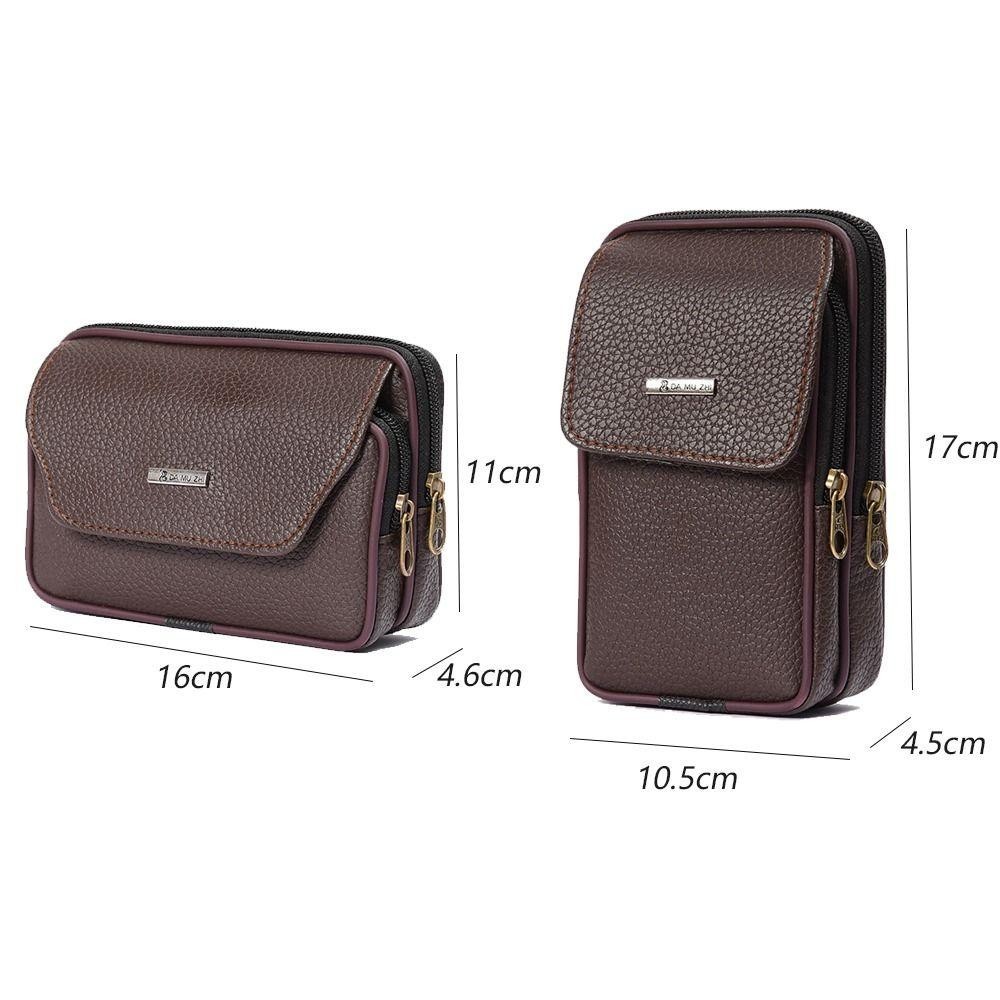 Mainaushui กระเป๋าคาดเอวผู้ชาย, Travel Sport Bum Belt Pack, กระเป๋าคาดเอวกันน้ําหนัง PU ใส่สบาย