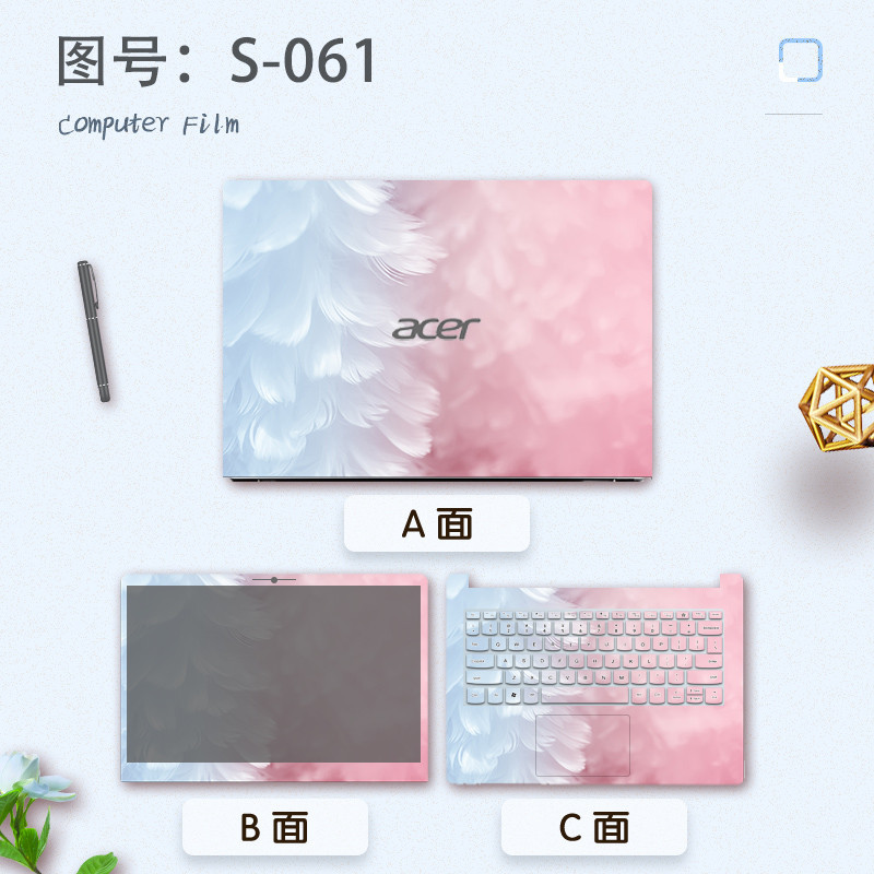 แล็ปท็อปผิวสําหรับ Acer Aspire 3 A314-35 A314-32 คอมพิวเตอร์สติกเกอร์ป้องกันฟิล์ม Aspire 3 A315-35 A315-55 A315-58 โน้ตบุ๊คสีทึบแป้นพิมพ์ฟิล์ม