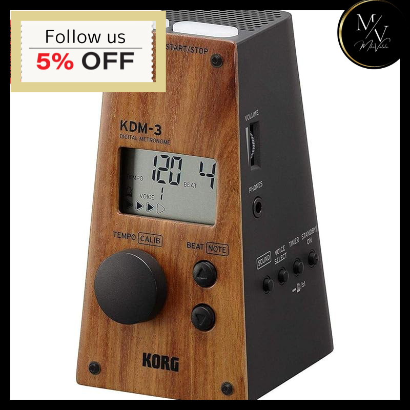 KORG KDM-3 Metronome - Powerful & Portable for Solo, Ensemble, and Part Practice - 120 Hours Continu