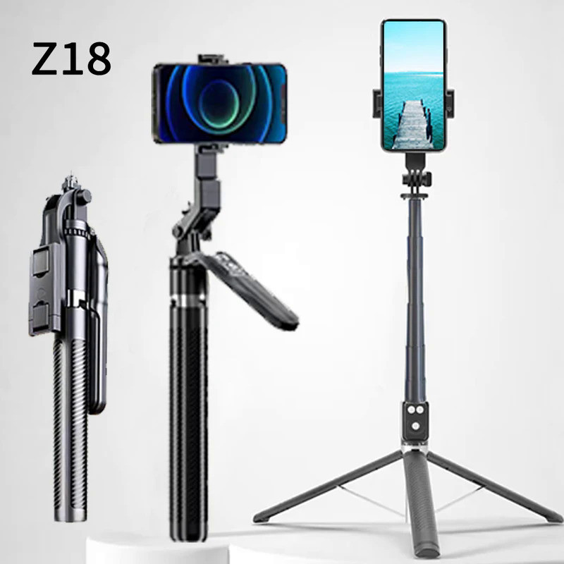 Z18 Selfie Stick Tripod Stand  Bluetooth Remote Expansion Tripod IPhone 1.8m Long 360° Rotating Head