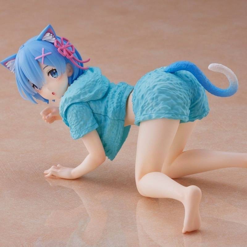 from Scratch, the World Hand Office Prize Figure Sets Life Ram REM Cat Home Cartoon Ornaments Prize Figure Hand Office KqBM