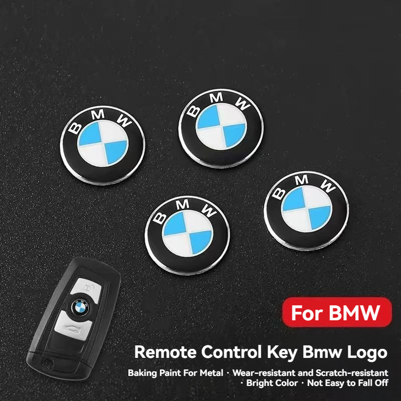 [📣พร้อมส่ง] โลโก้ BMW ขนาด 11mm. สำหรับติดกุญแจ E39 E46 X3 E83 X5 E53 Z4 E85 E60 E90 วัสดุ อลูมิเนียม มีกาวในตัว
