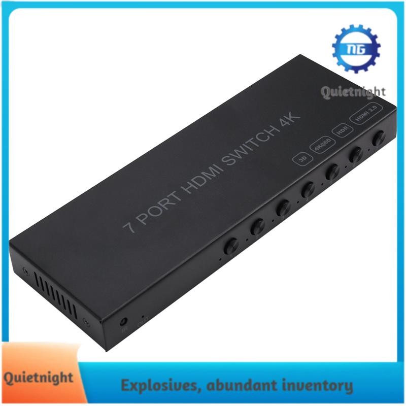 [quietnight.ph] สวิตช์ที่รองรับ HDMI 7 พอร์ต 7x1 4K@60Hz 2.0 ตัวเลือกสวิตช์ 7 in 1 Out สําหรับ PS5 X