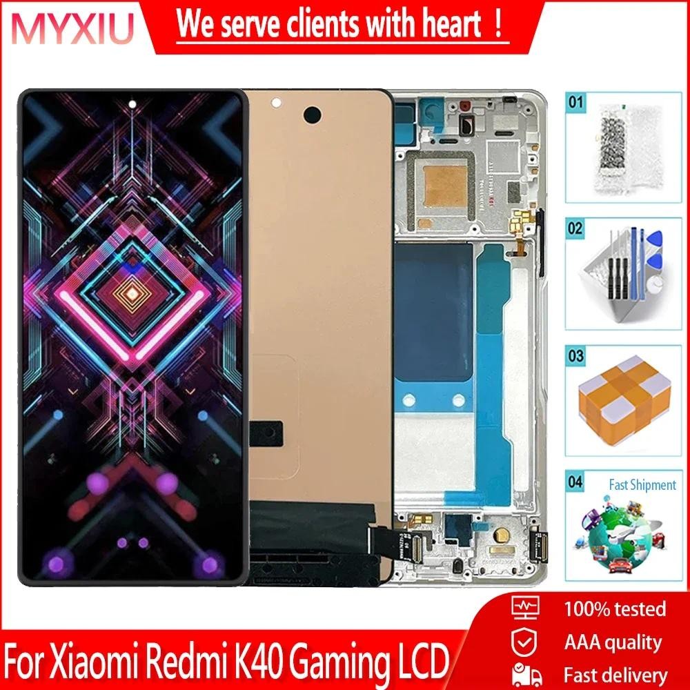 Amoled 6.67 "สําหรับXiaomi redmi k40 Gaming LCDหน้าจอสัมผัสแผงDigitizerสําหรับRedmi k40 Game Edition