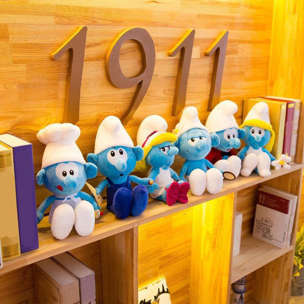 Smurfs ของเล่นตุ๊กตา Klein Smurfs ตุ๊กตาคว้าเครื่องตุ๊กตาเด็กของขวัญวันเกิดคู่หูหมอน noath