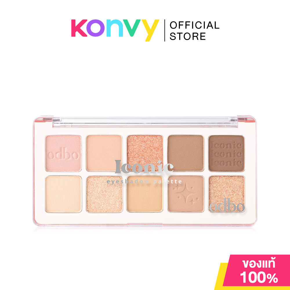 ODBO Iconic Eyeshadow Palette 7g โอดีบีโอ พาเลทอายแชโดว์ 10 เฉดสี. รูปที่ 3